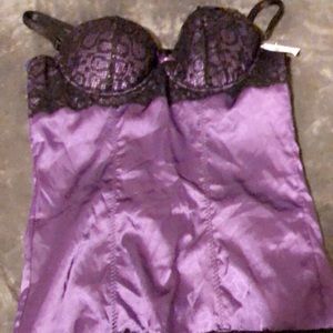 Satin and lace chemise